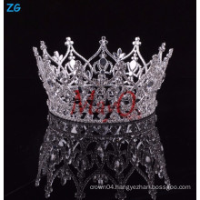 Wholesale newest design rhinestone full round princess crown for girls